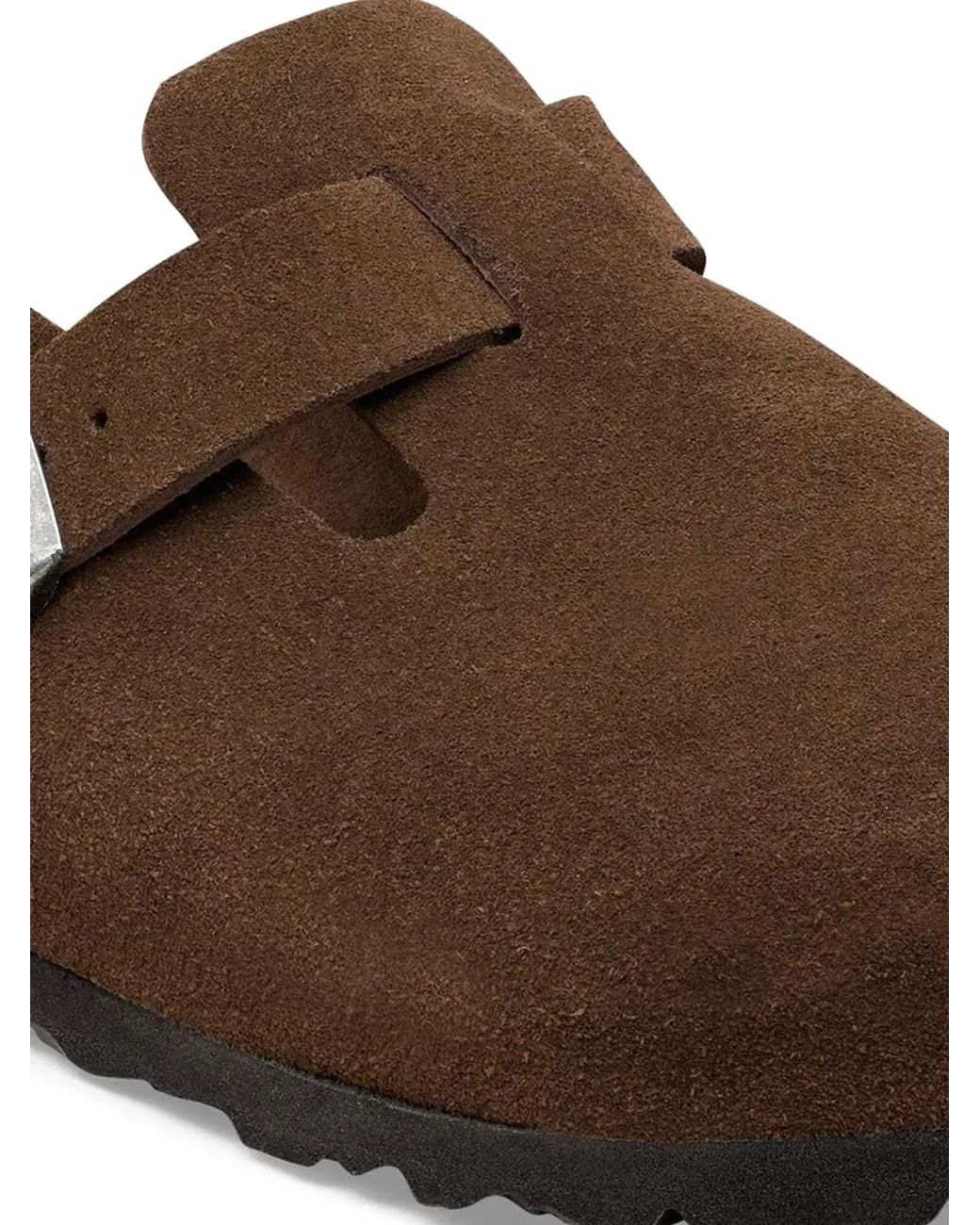 Birkenstock Brown Boston Buckled-Strap Slippers for men