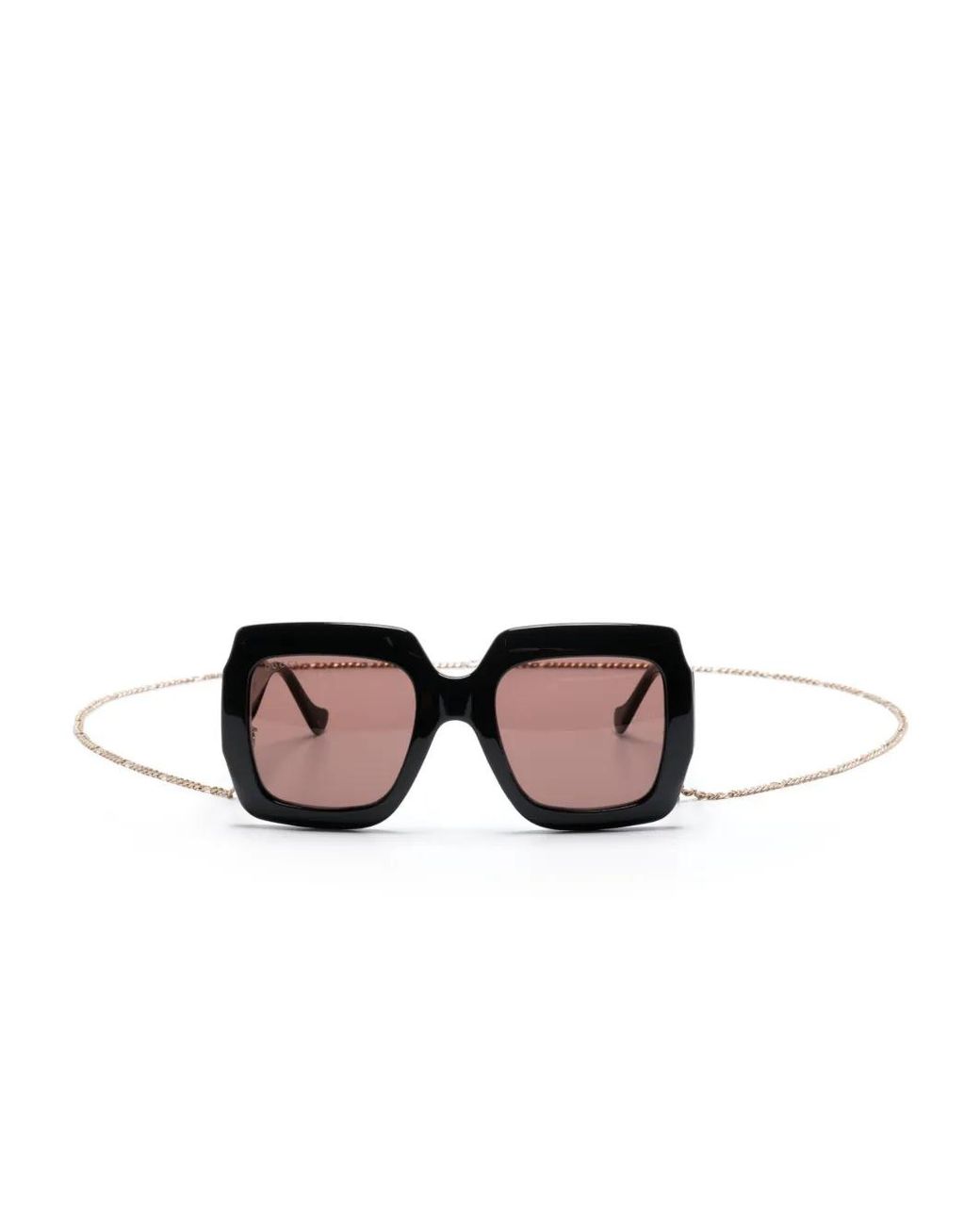 Gucci Black Interlocking G Square-Frame Sunglasses