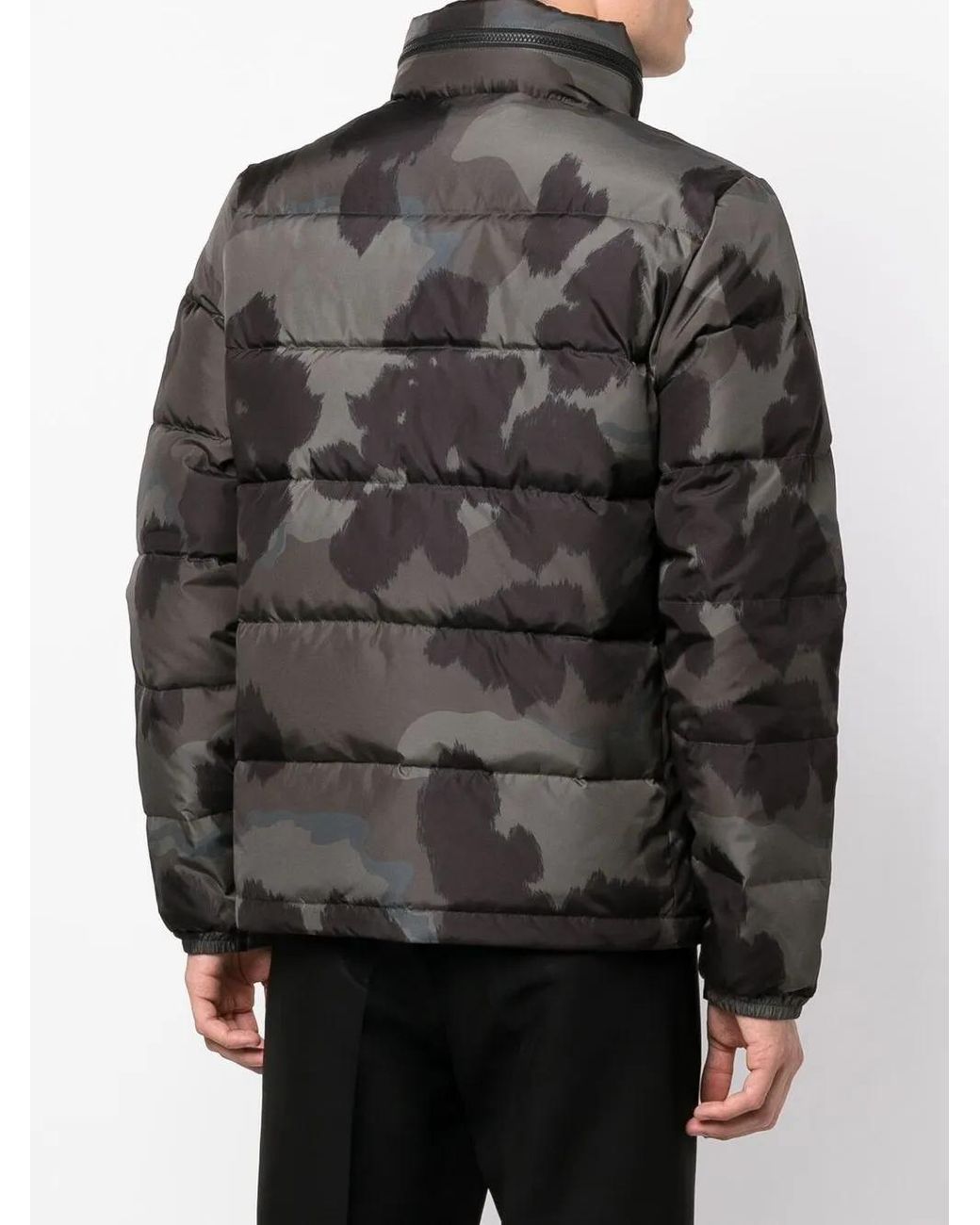 Aspesi Black Camouflage-Print Padded Jacket for men
