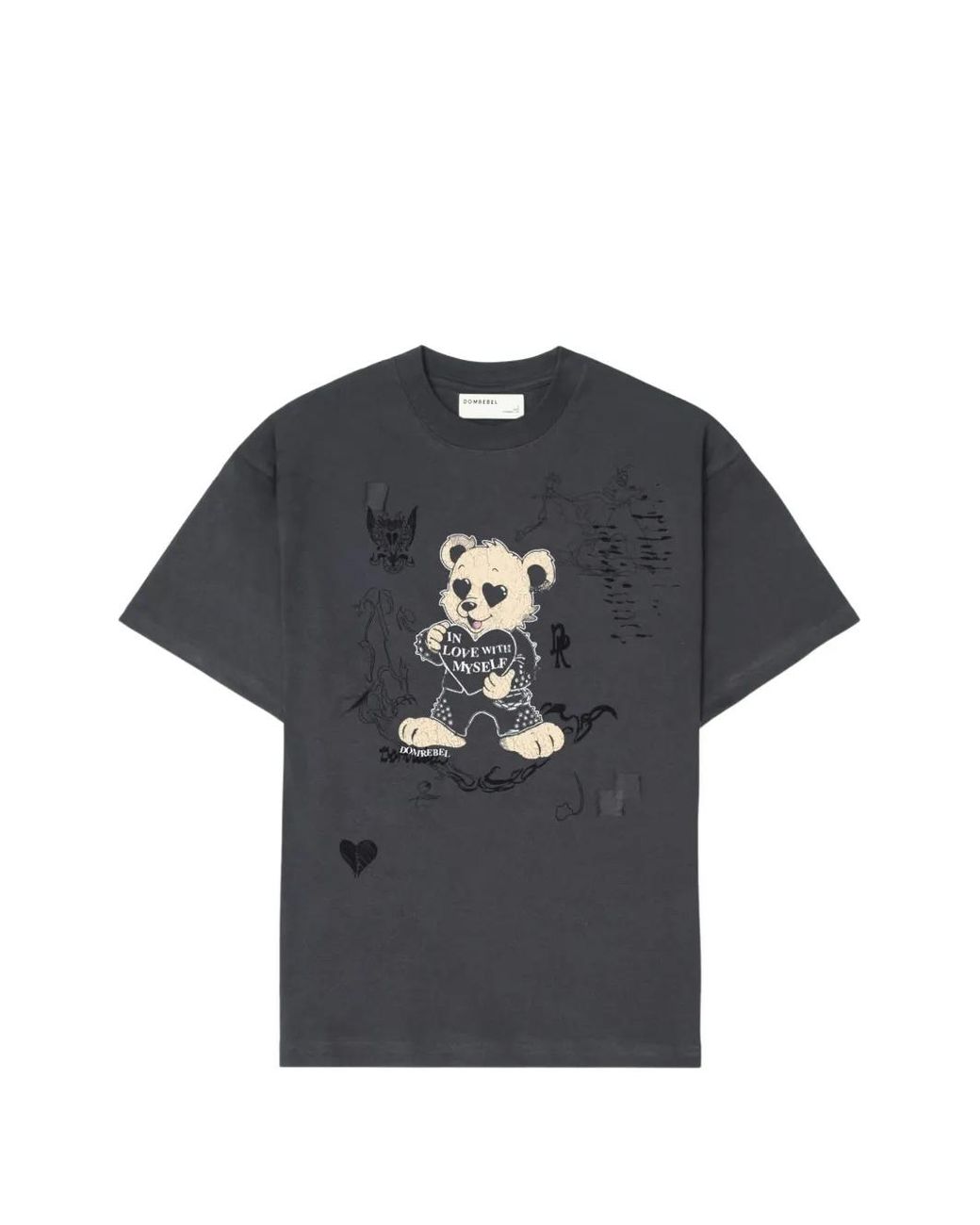DOMREBEL Blue Moi Graphic T-Shirt for men