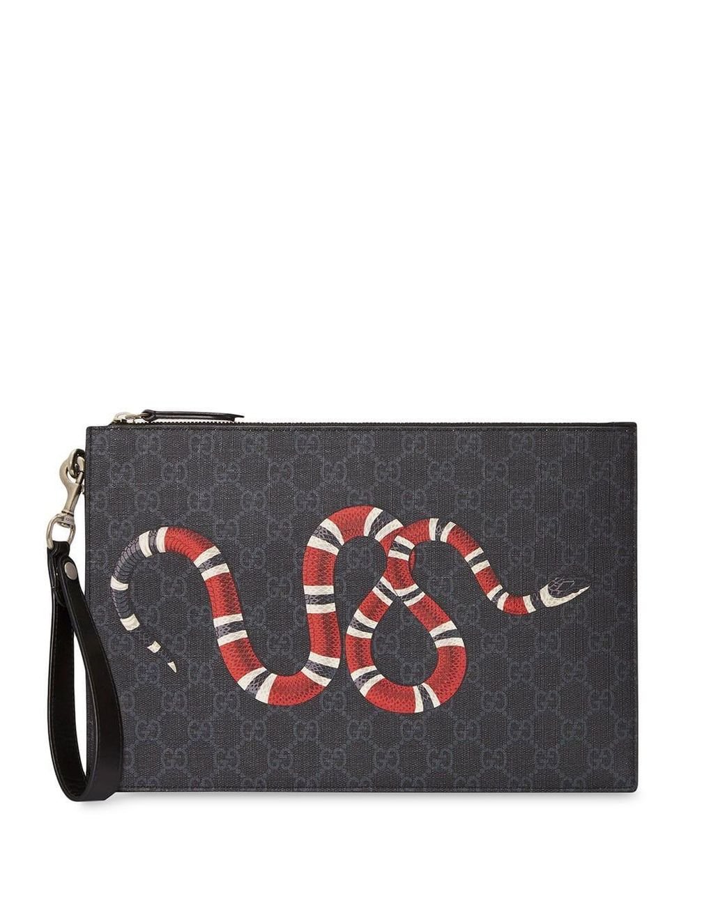gucci bestiary pouch with kingsnake