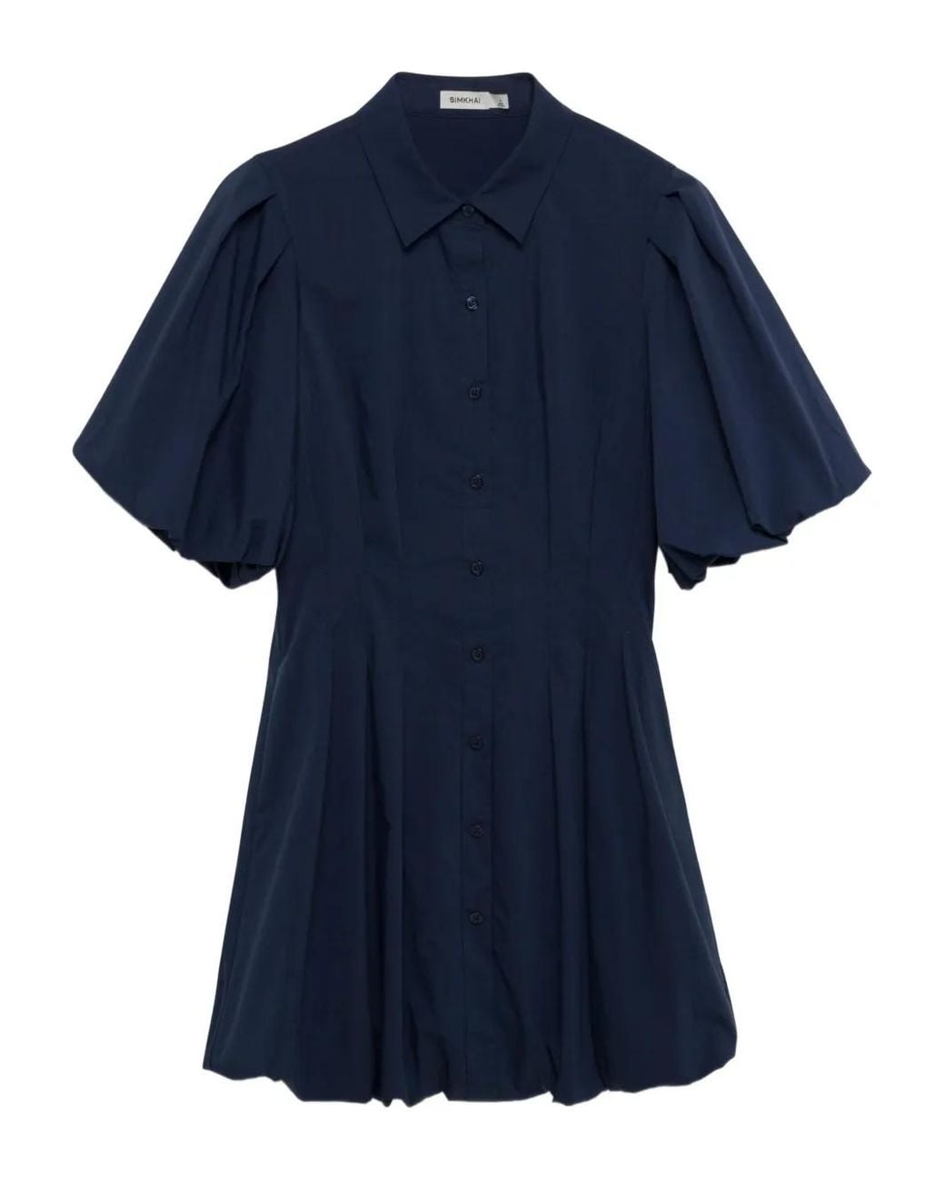 Jonathan Simkhai Cleo Balloon-Sleeve Mini Dress in Blue | Lyst