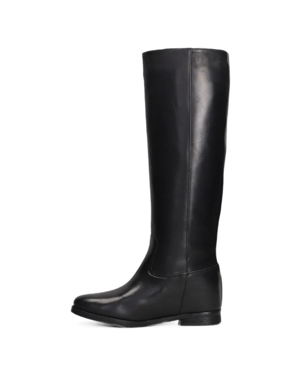 Julie Dee Black V-Logo Knee-High Boots