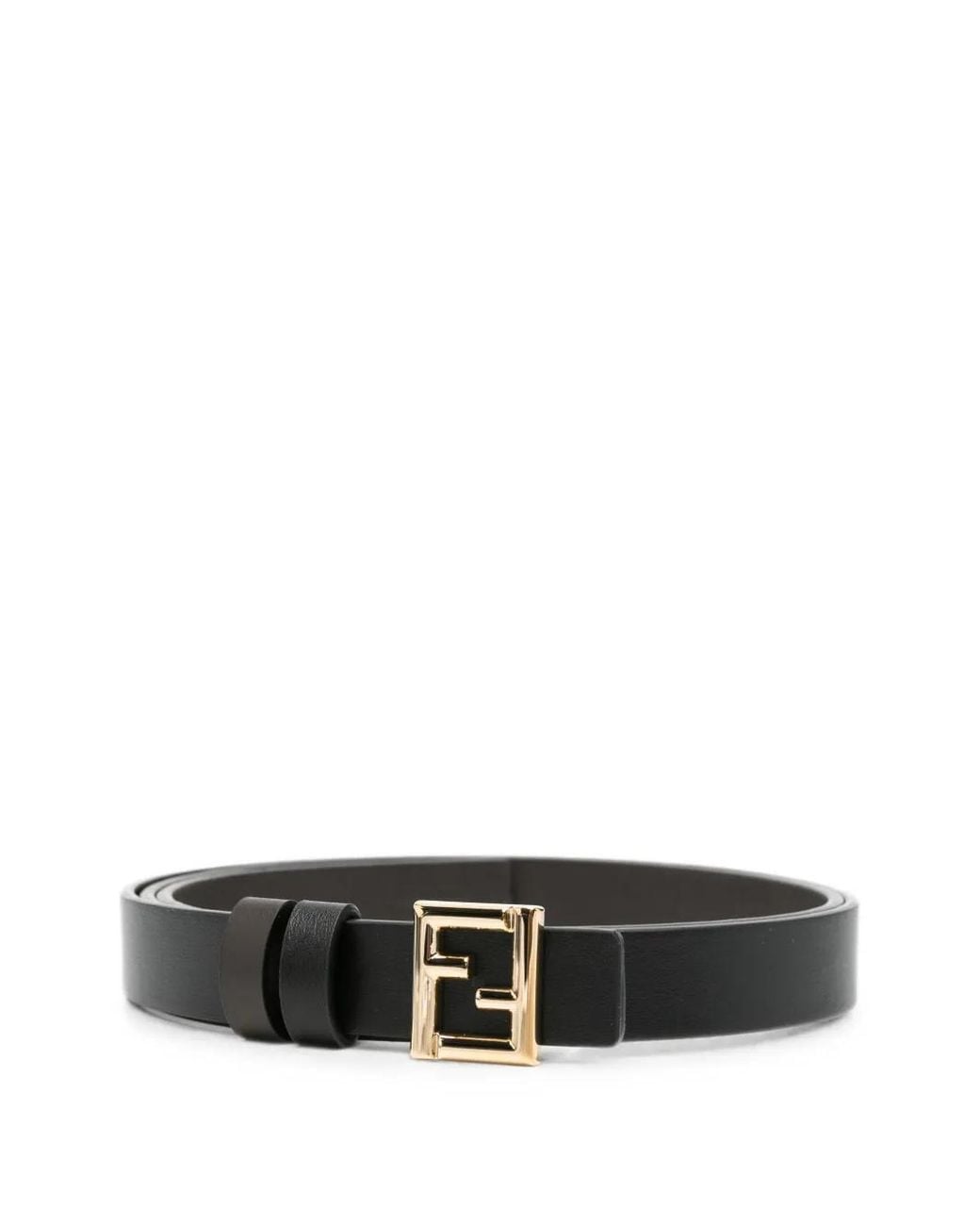 Fendi White Ceinture À Boucle Ff