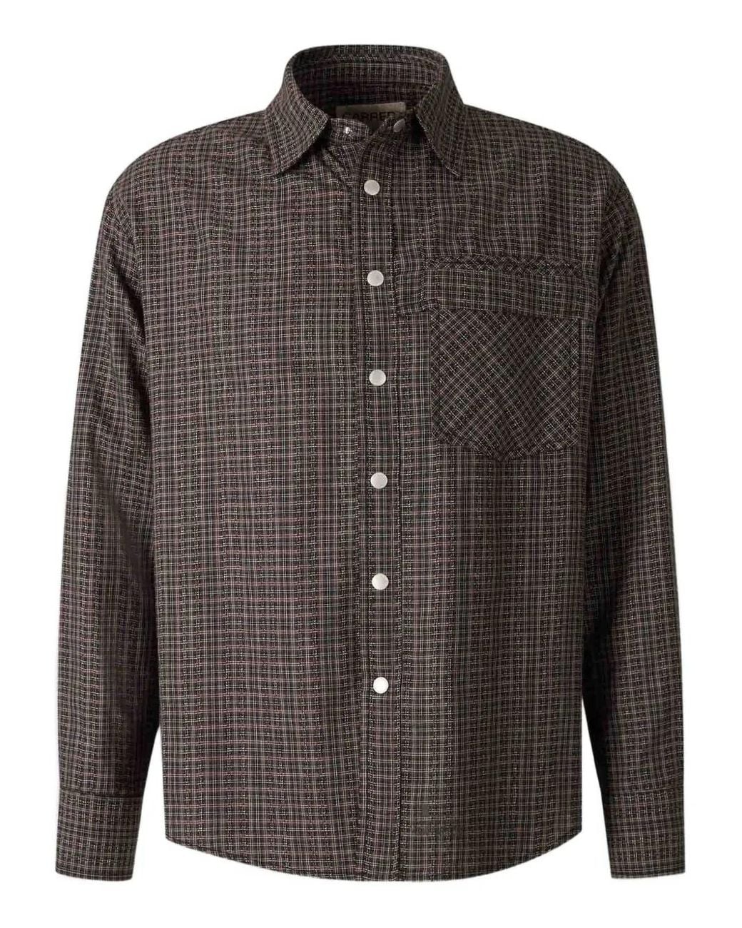 Camicia A Quadri di Carrera in Gray da Uomo