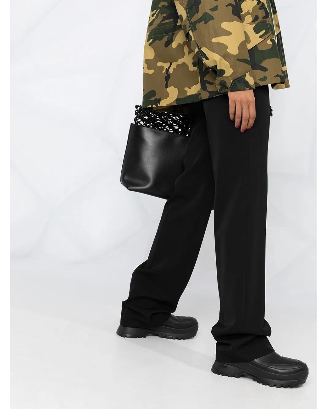 Stella McCartney Black High-Waist Tailored Trousers