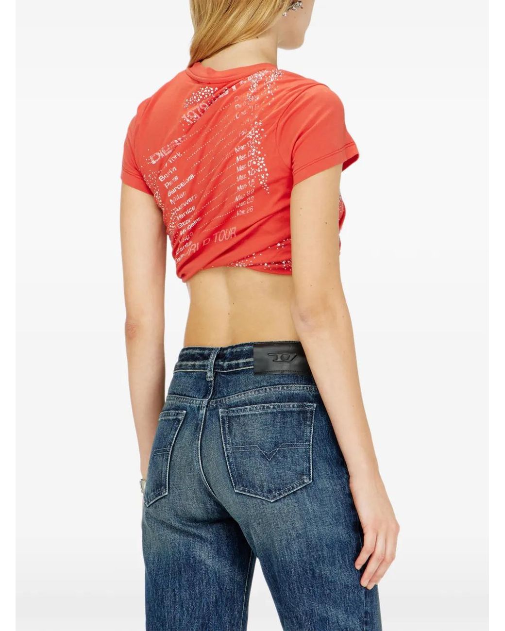 DIESEL Red Rucked-Up T-Shirt
