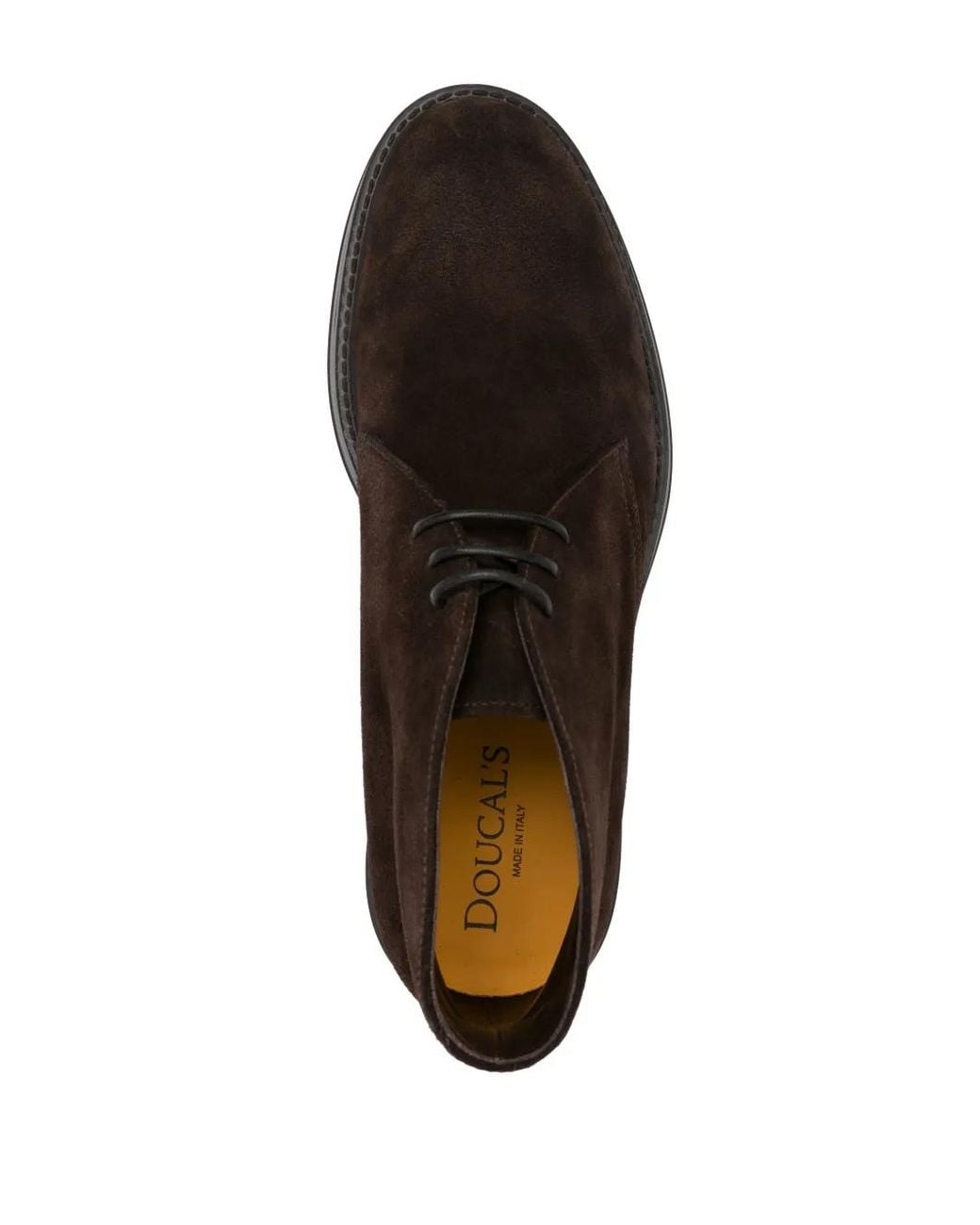 Doucal's Brown Lace-Up Suede Ankle Boots for men