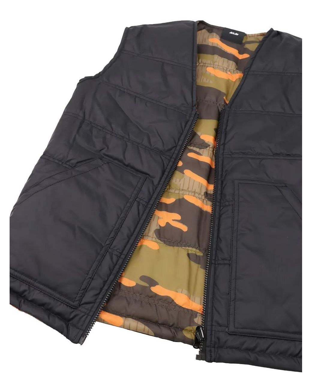 ArkAir Black Full-Zip Patterned Reversible Gilet for men