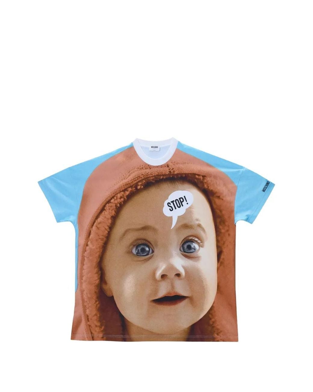 Moschino Blue Graphic-Print T-Shirt Mini Dress