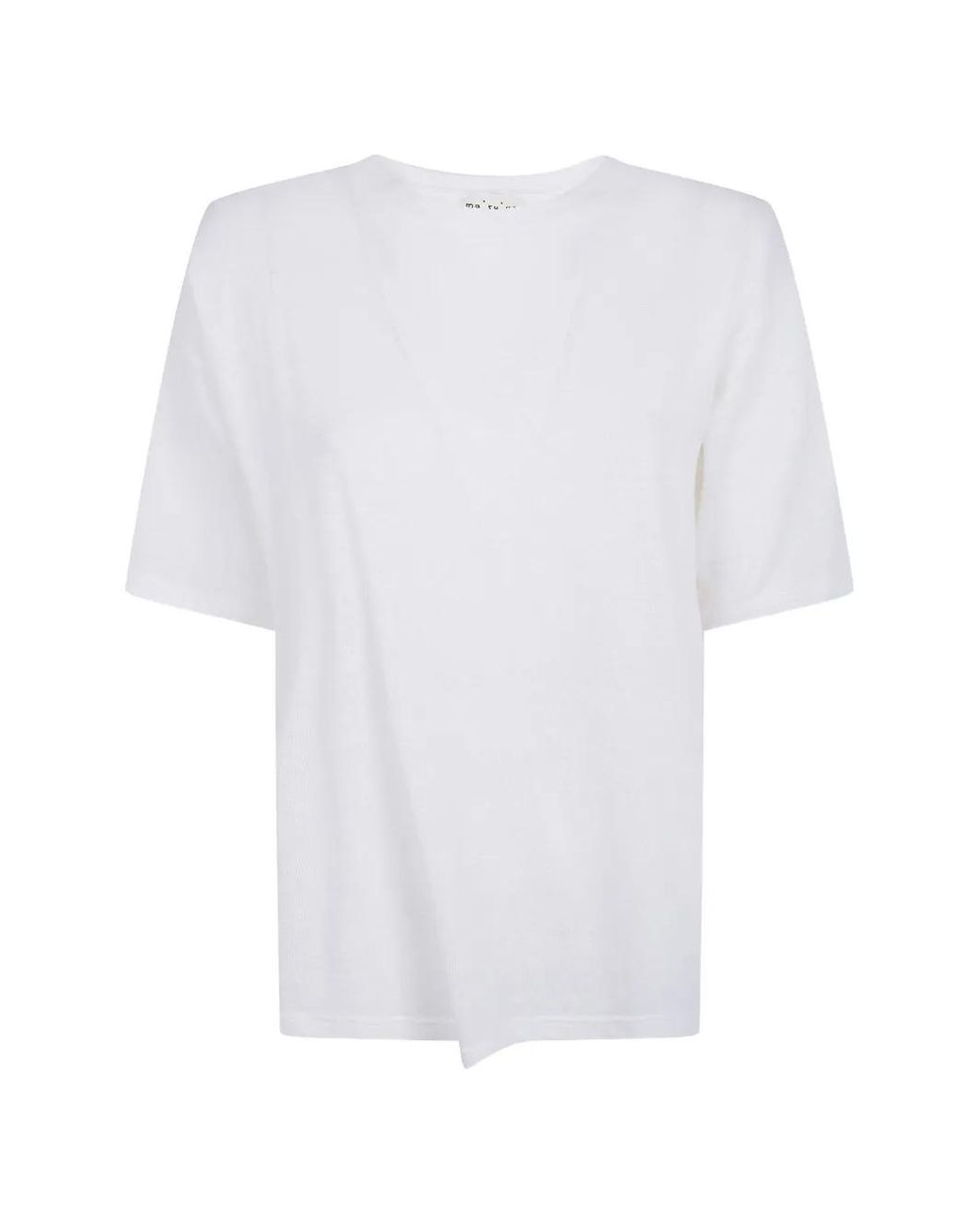 Ma'ry'ya White Linen T-Shirt