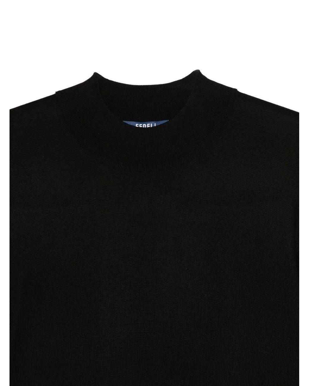 Fedeli Black Long-Sleeve Top for men