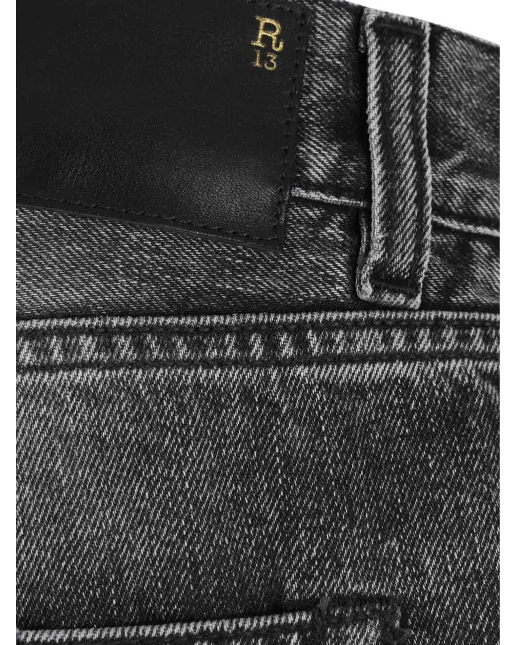 R13 Gray Five-Pocket Jeans