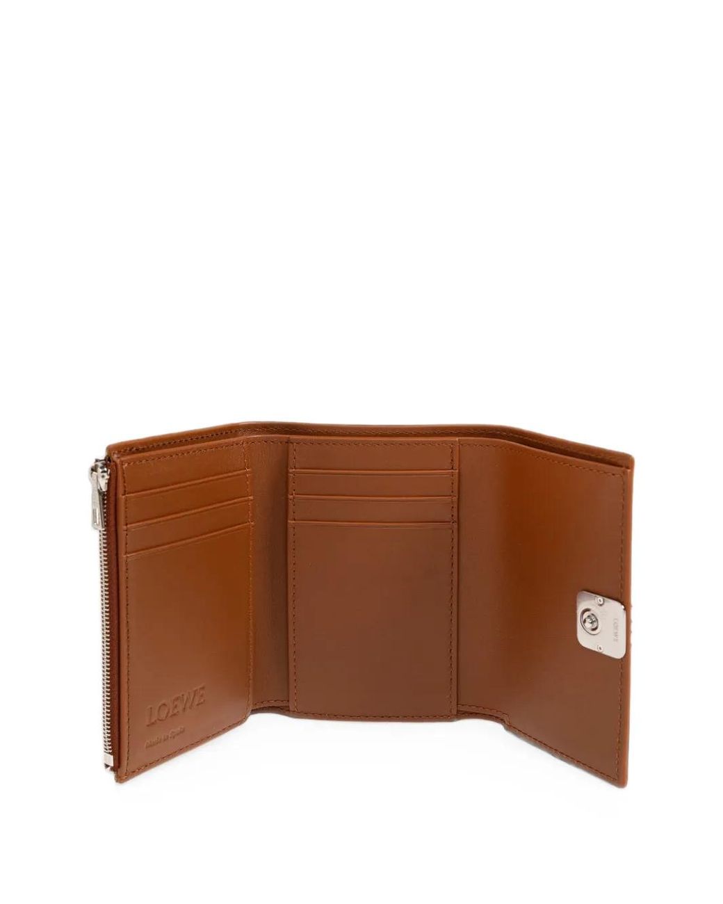 Loewe Brown Anagram Small Vertical Wallet