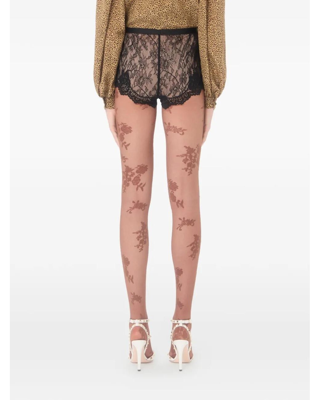 Valentino Garavani Brown Lace Culottes