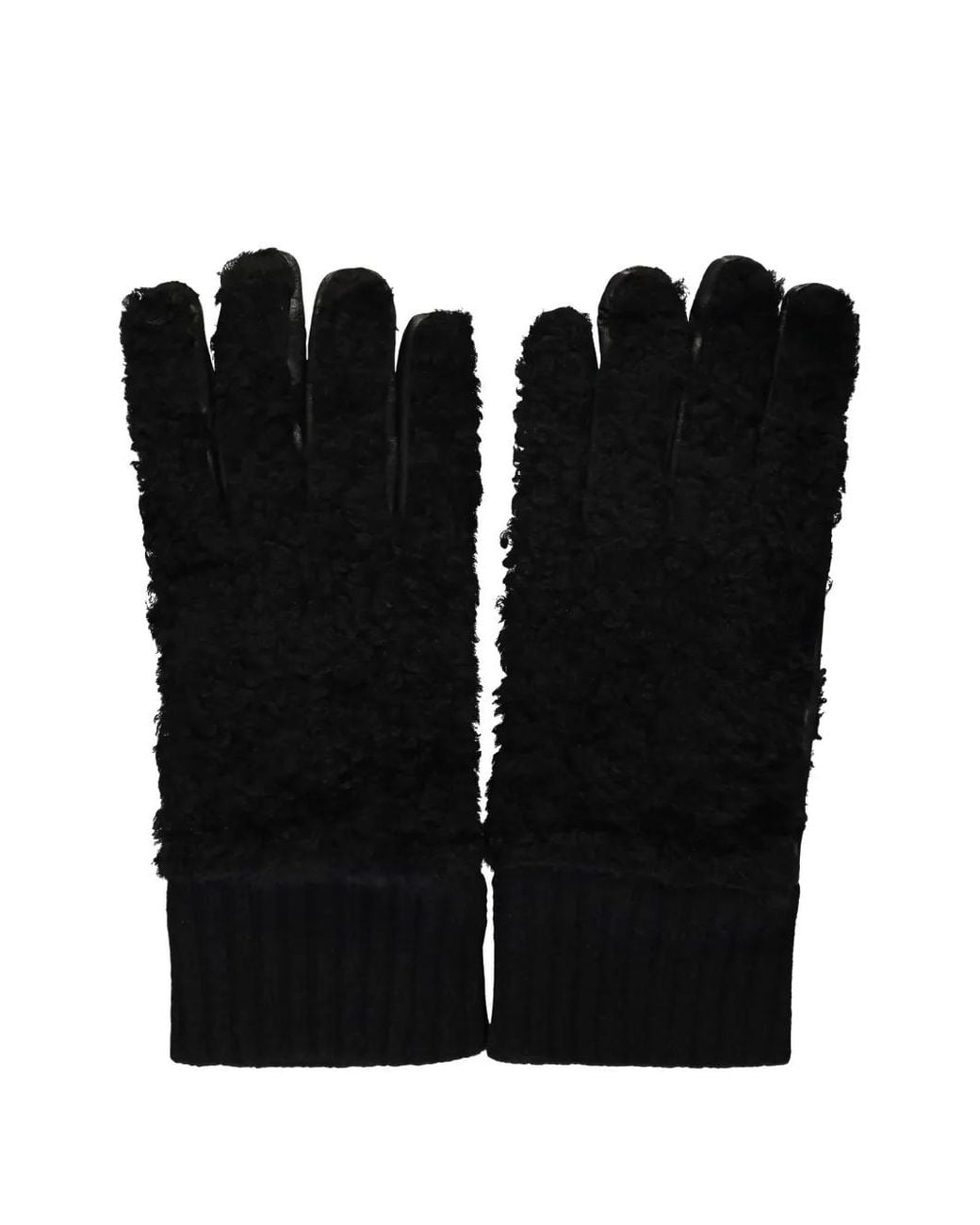 Moorer Black Leather Gloves for men