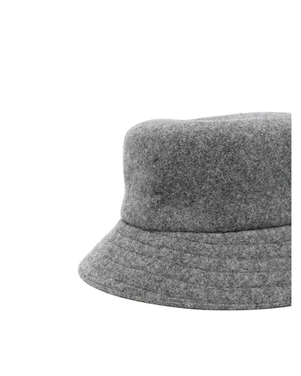 Kangol Gray Logo-Patch Bucket Hat for men