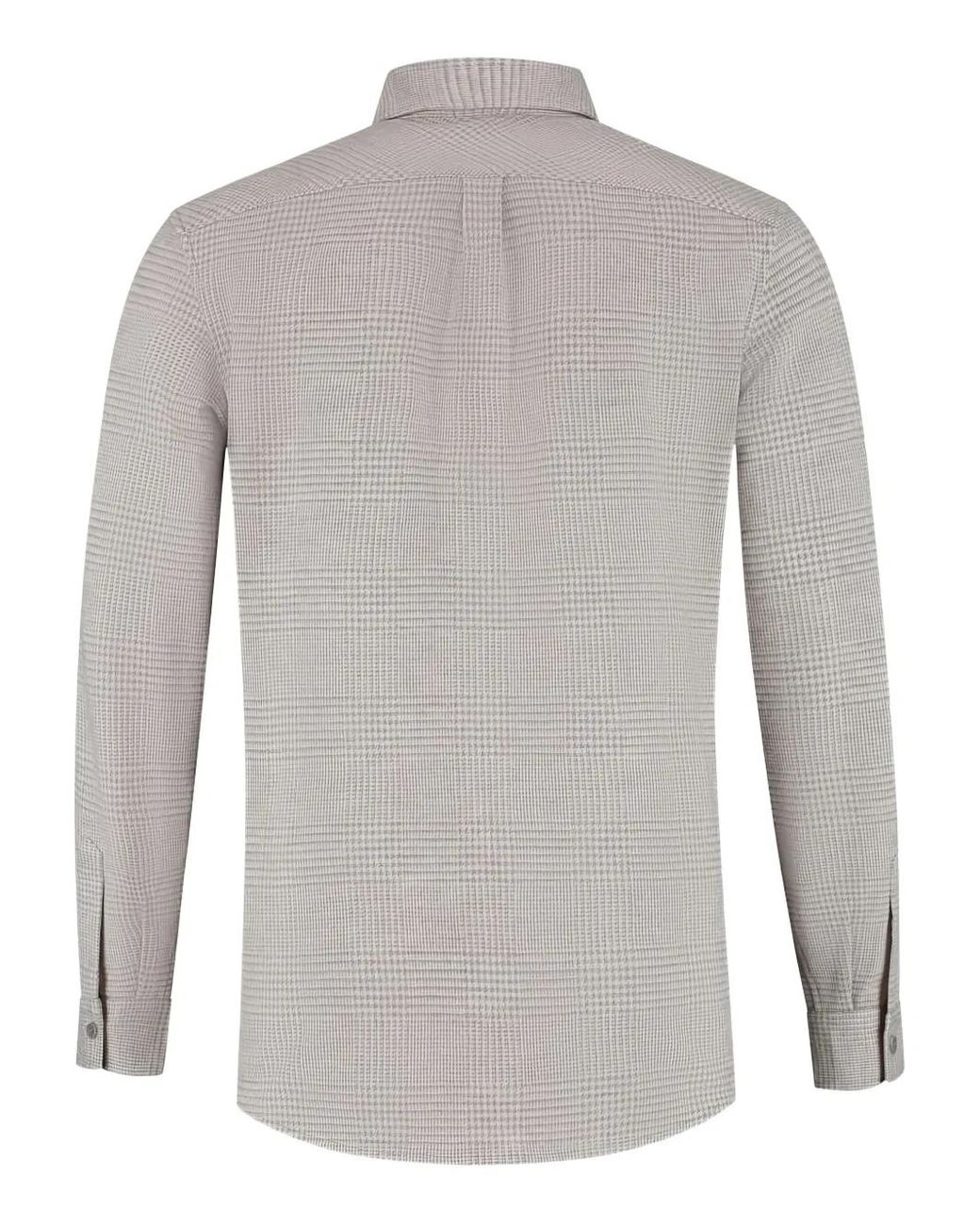 Sease Gray Checked Shirt Jacket for men