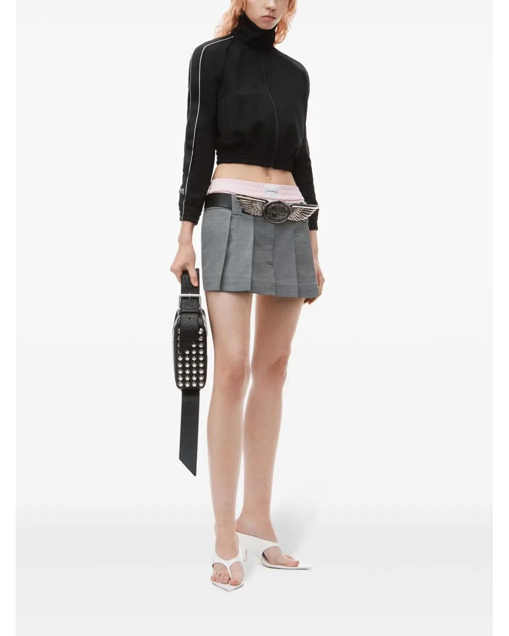 【ALEXANDER WANG】'Prestyled Pleated' skort 1WC3244751282T.jpg