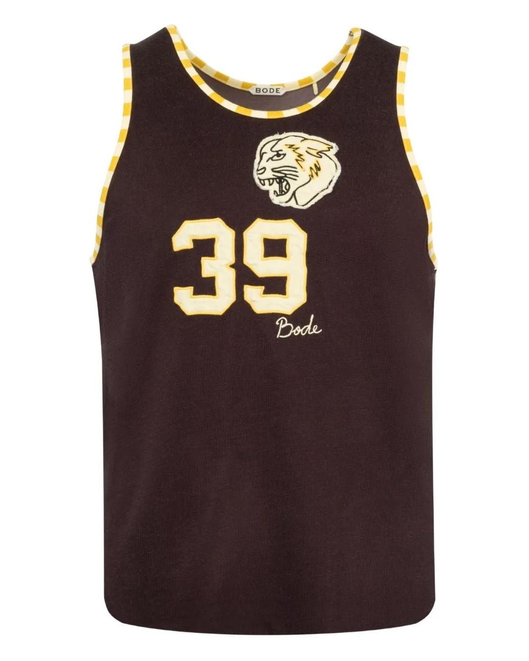 Bode Brown Appliqué-Detail Tank Top for men
