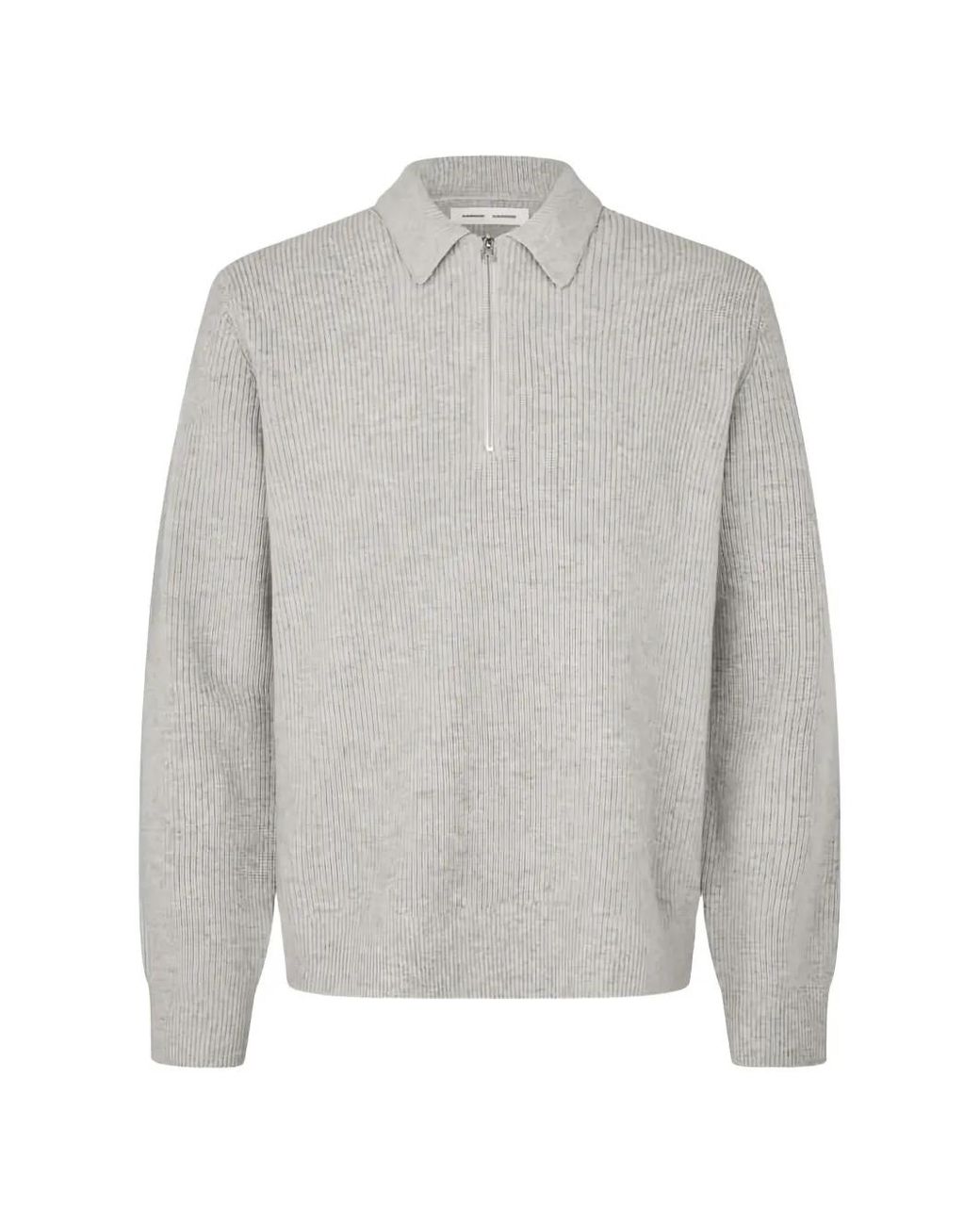 Samsøe & Samsøe Gray Saisaks Half-Zip Sweater for men