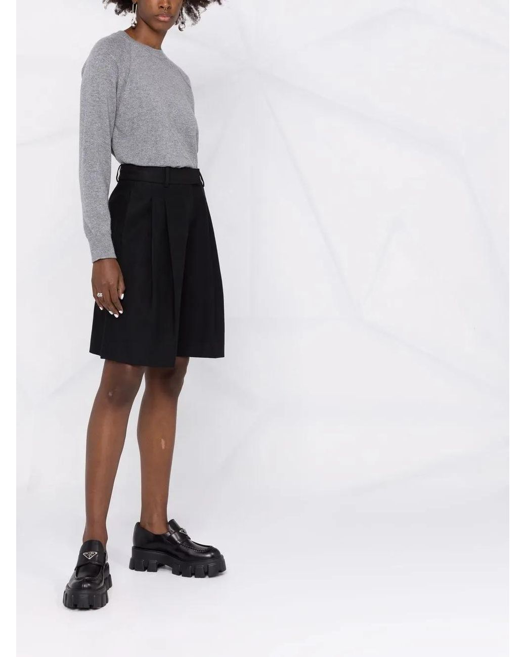 Barrie Gray Long-Sleeved Cashmere Pullover