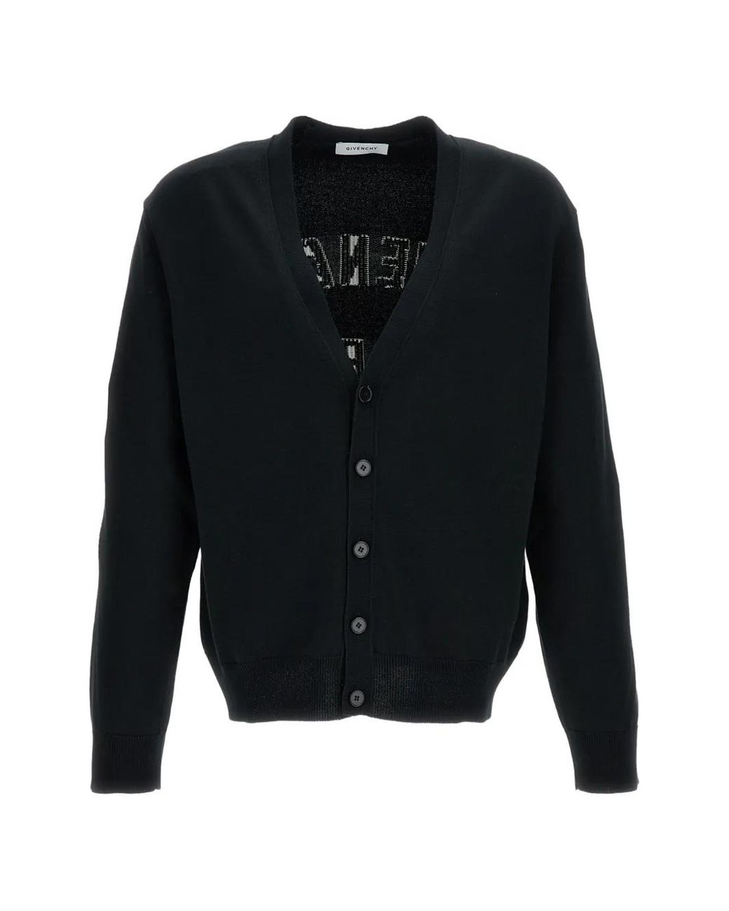 Givenchy Black Cardigan Couture Seam En Maille Avec Paris for men