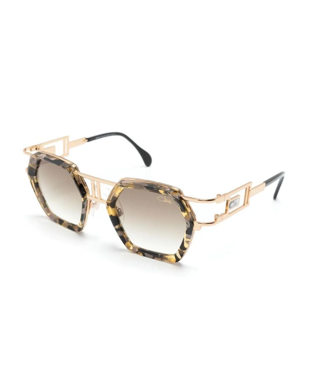 Cazal Natural 677 Geometric-Frame Sunglasses