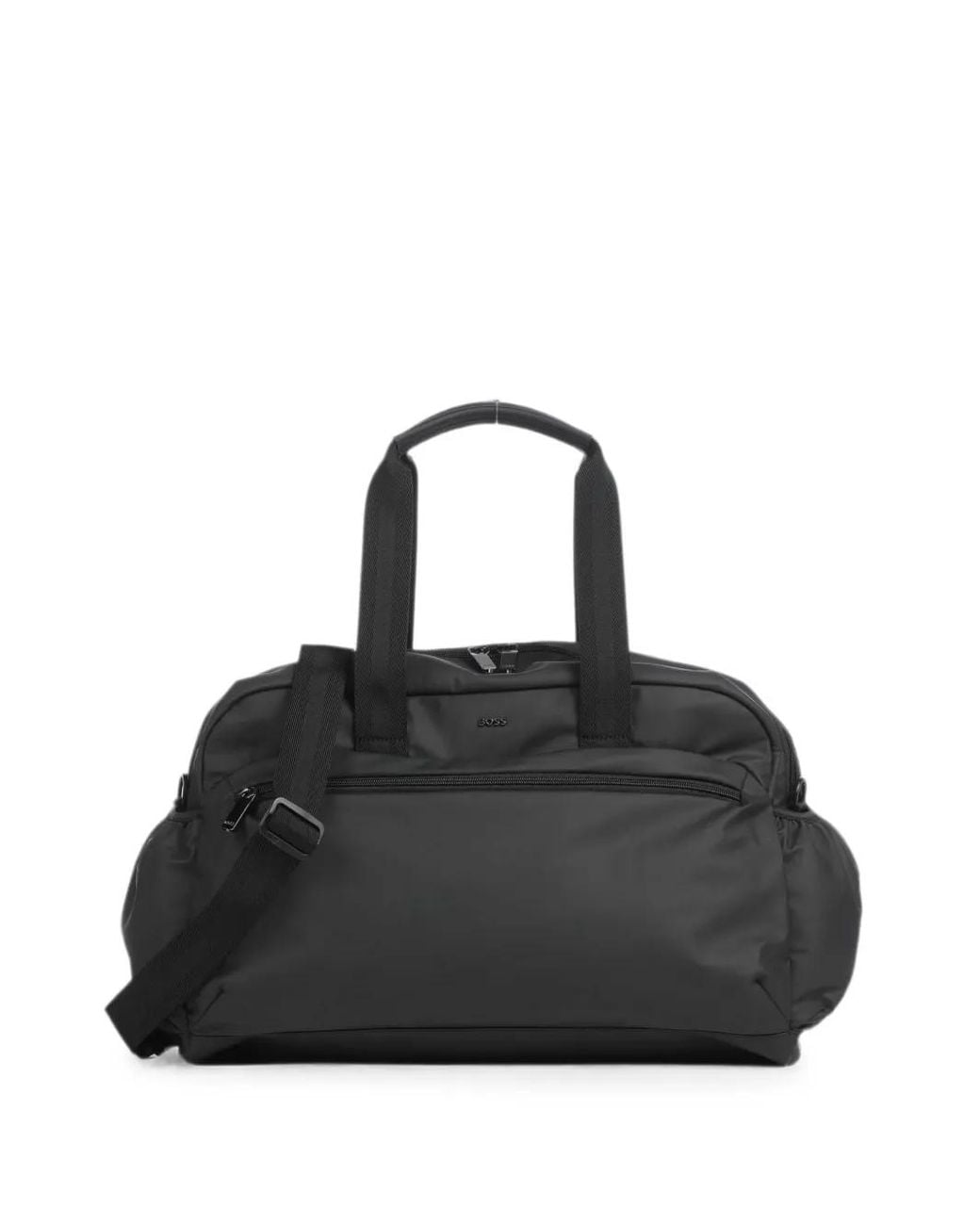 Boss Black Jace Logo-Plaque Holdall Bag for men