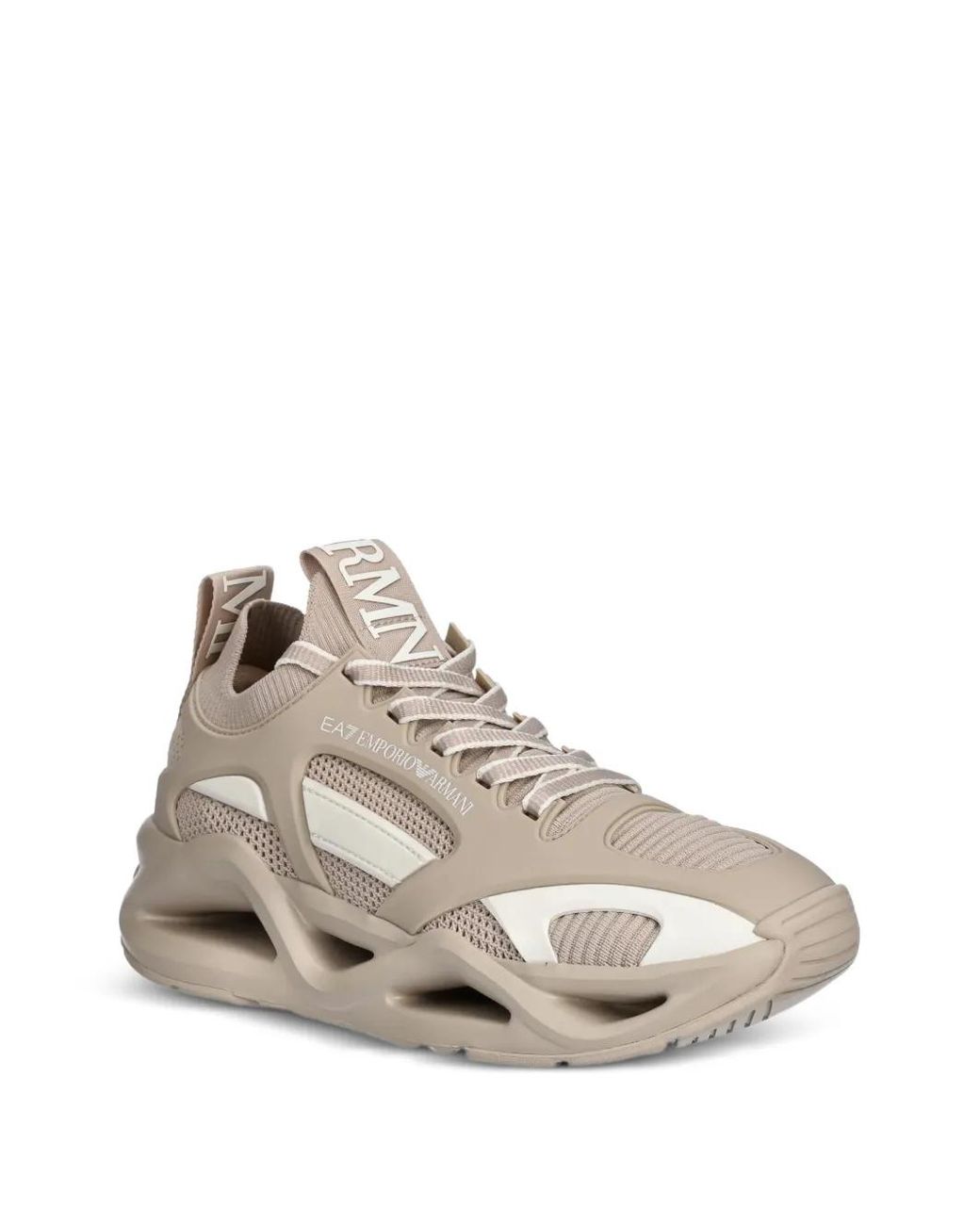 EA7 Natural Cut-Out-Effect Sneakers