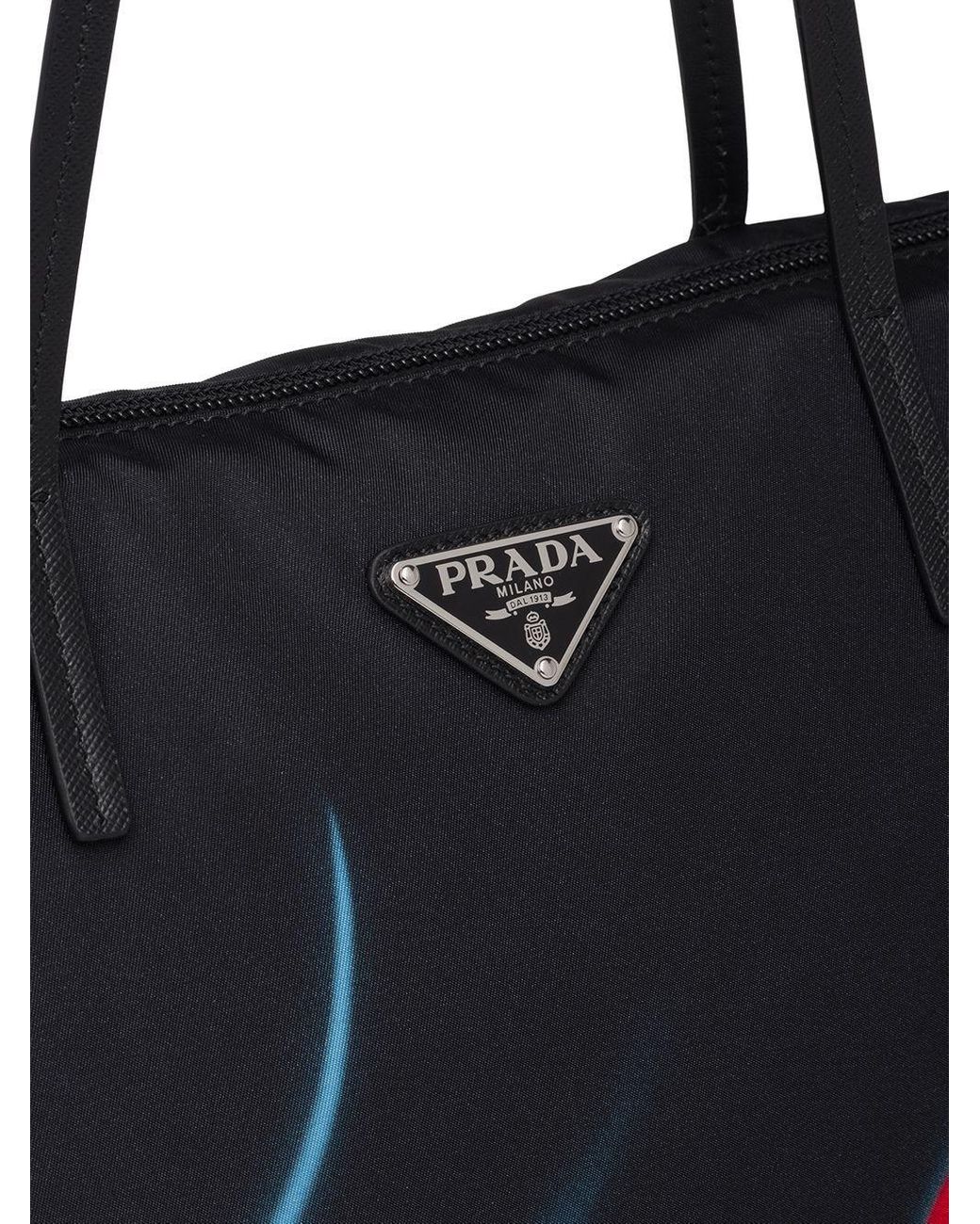 Prada Synthetic Twin Set Tote Bag in Black | Lyst