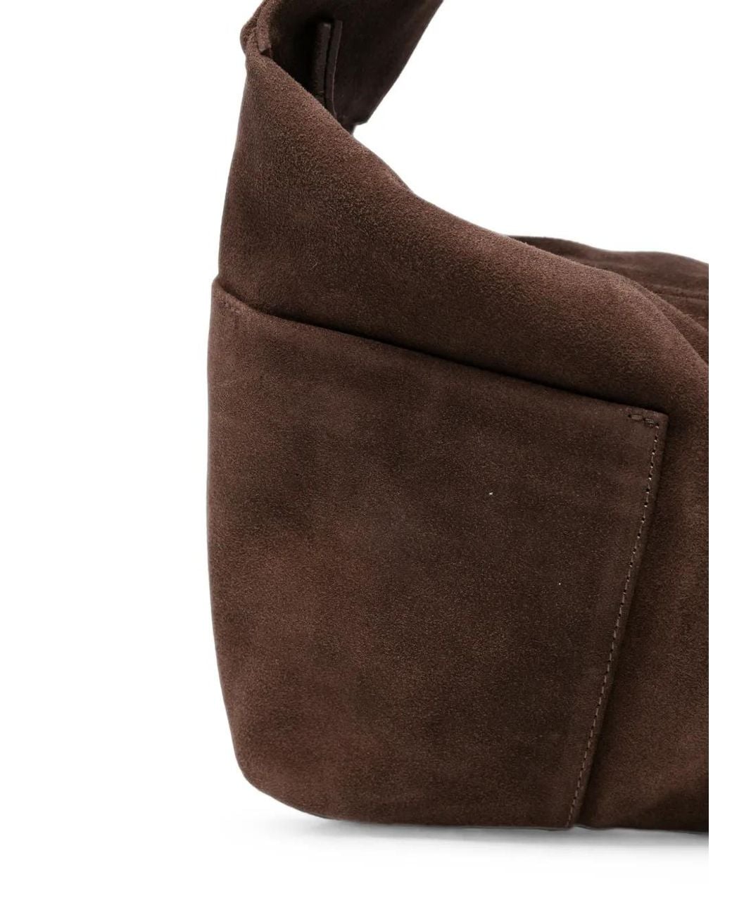 GIMAGUAS Brown Cabas En Daim À Poche Plaquée