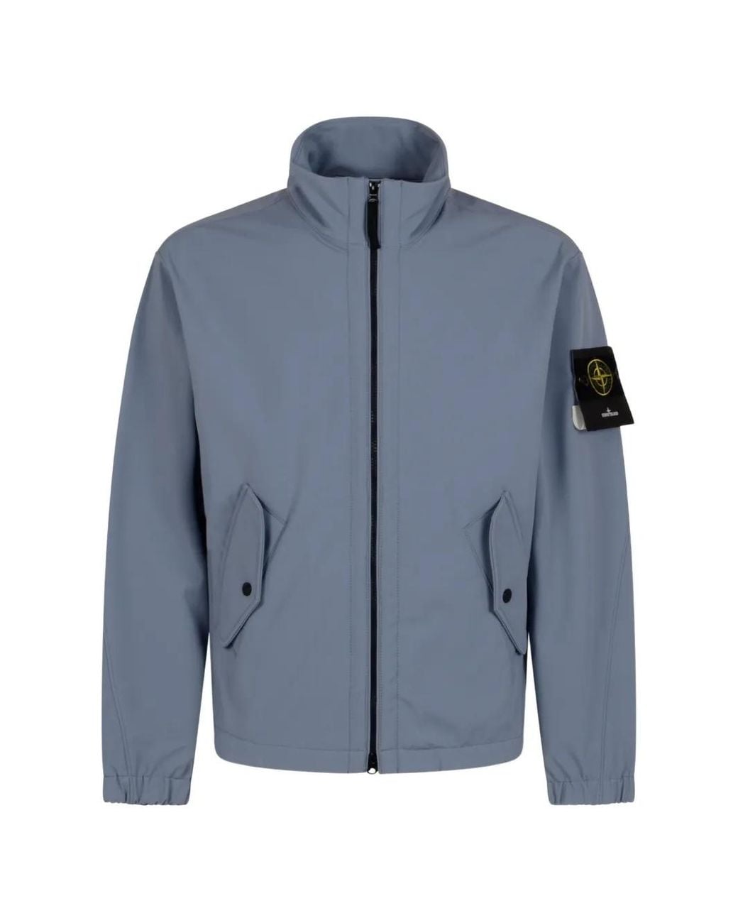 Stone Island Blue 'Light Soft Shell-R E.Dye' Technology Jacket for men
