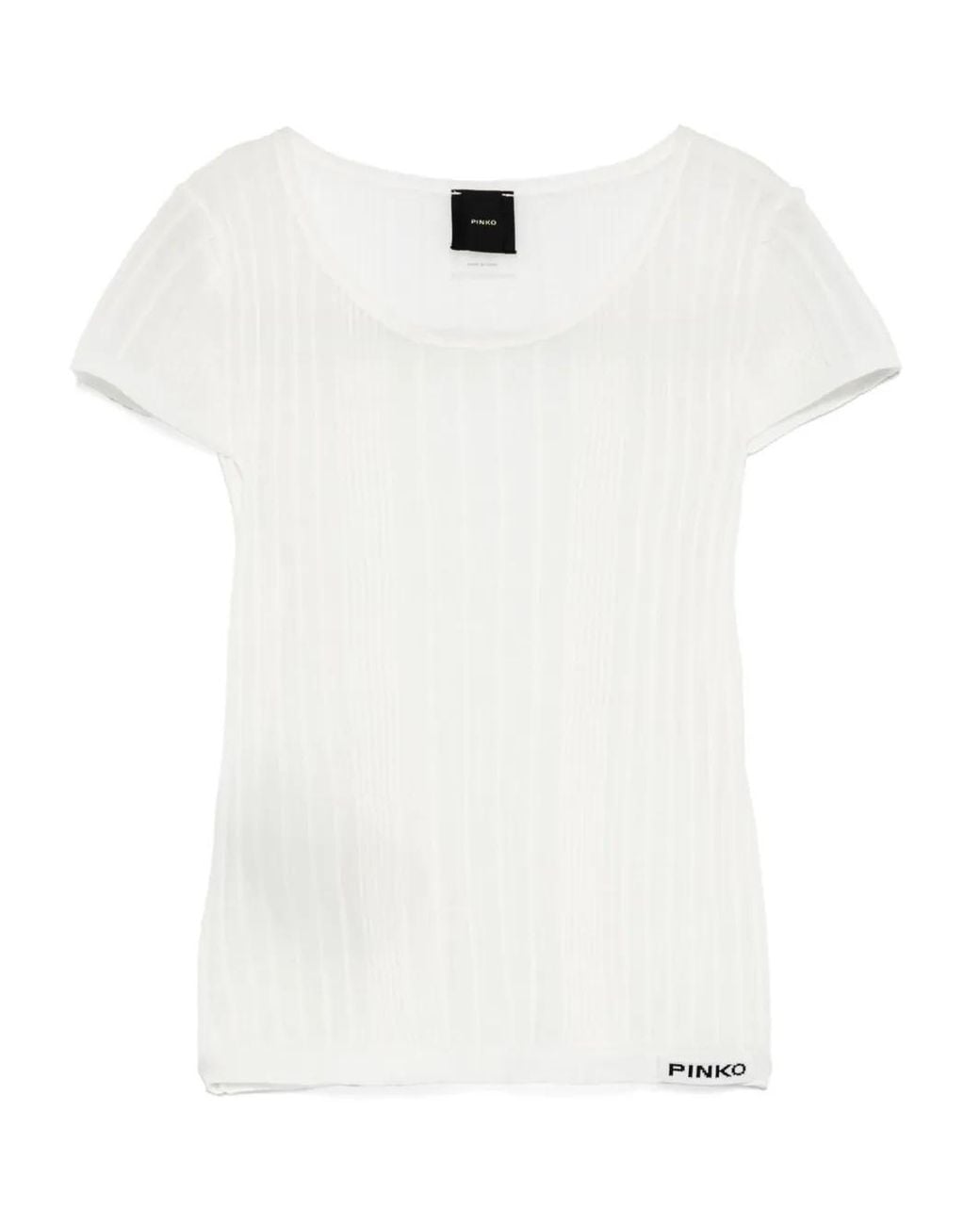 Pinko White Cotton 'Tambora' T-Shirt