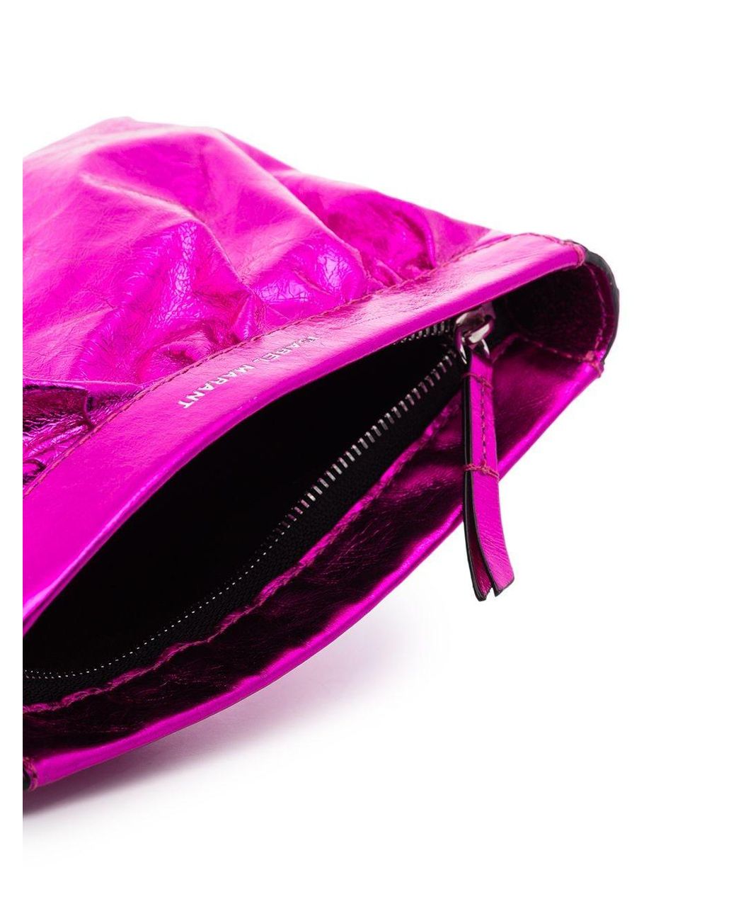 Isabel Marant Luz Metallic-finish Clutch Bag in Pink | Lyst Australia