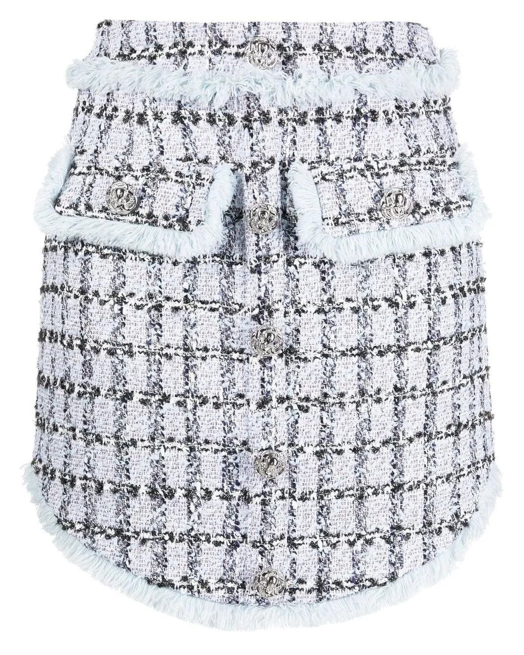 Philipp Plein Tweed Mini-Rok in het Gray