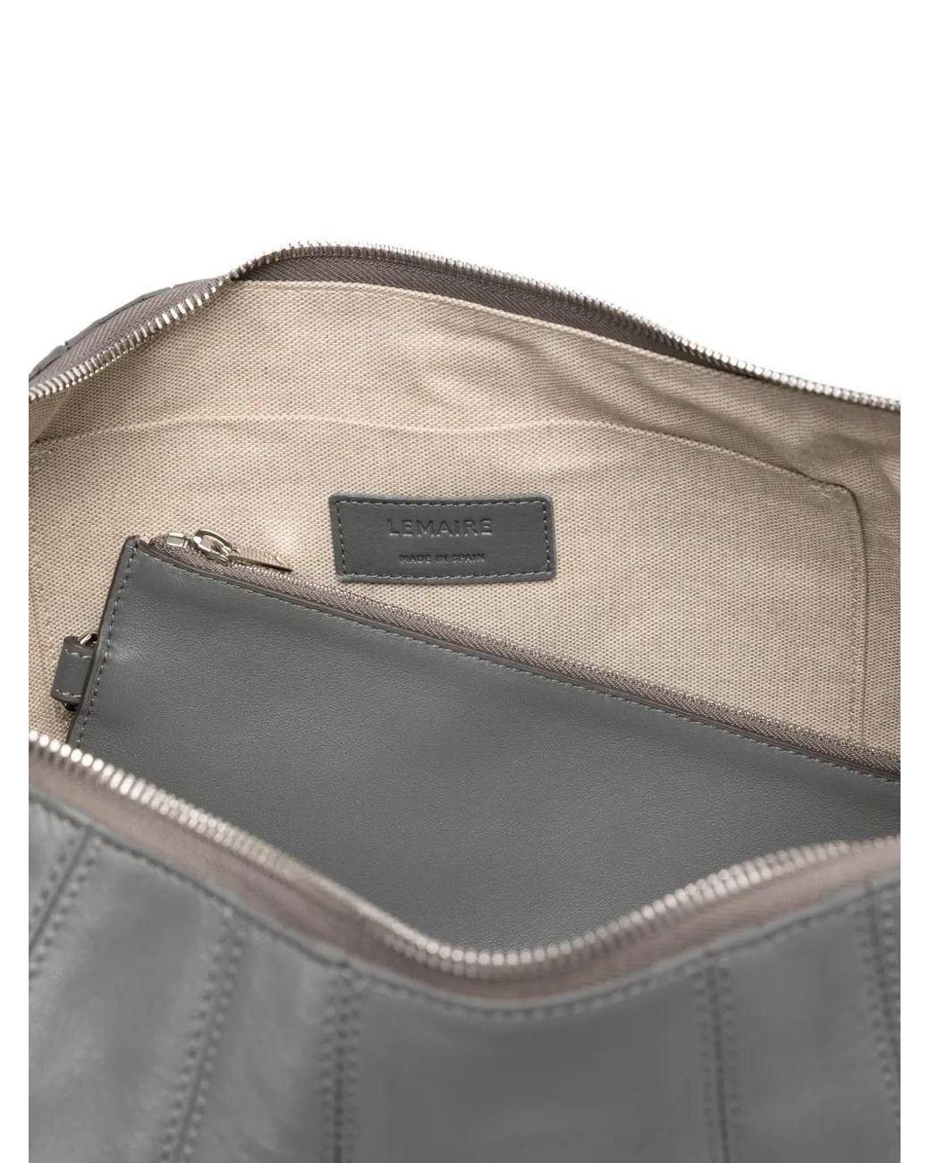 Lemaire Gray Croissant Knot Lambskin Shoulder Bag