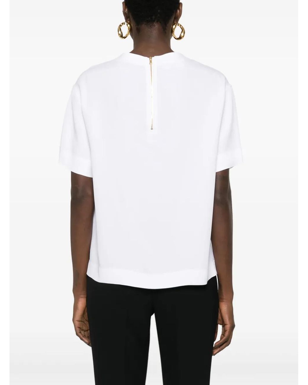 Moschino White Blouse With Print