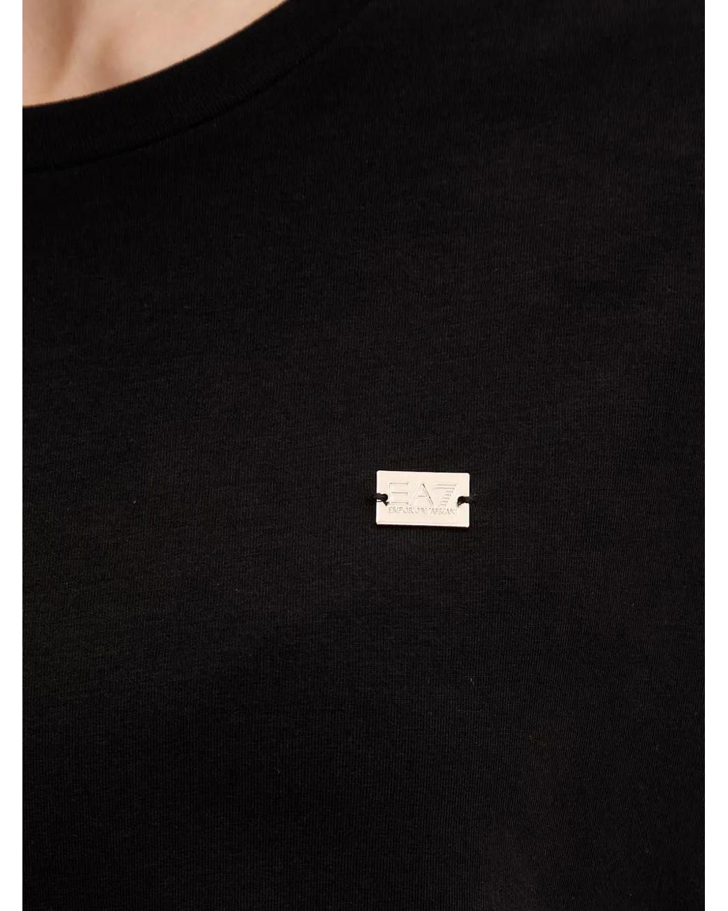 EA7 Black Core Lady Stretch-Jersey T-Shirt