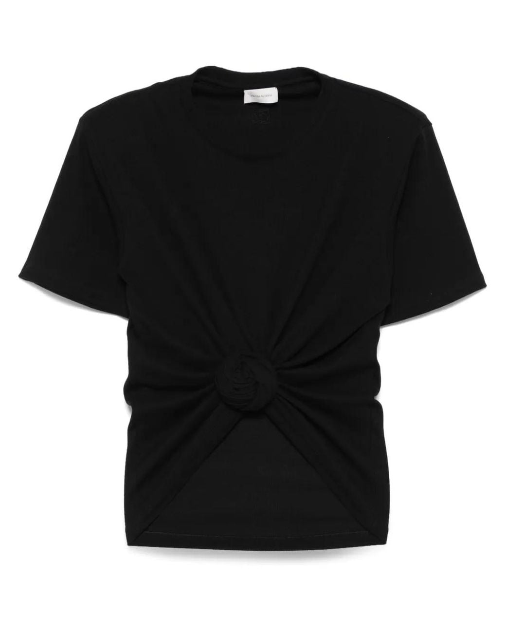 Magda Butrym Black Cropped T-Shirt