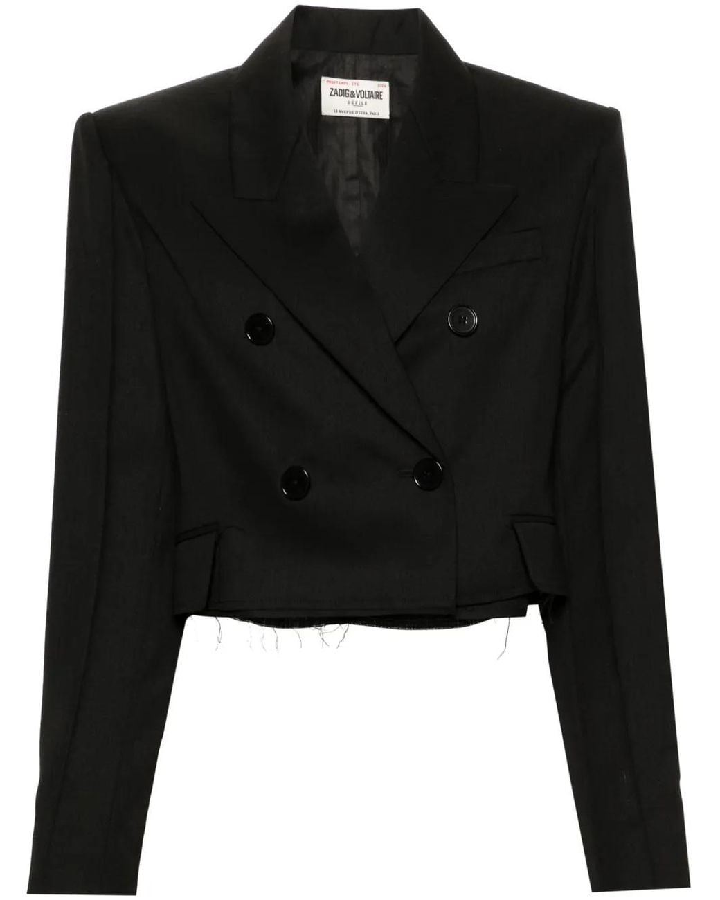 Zadig & Voltaire Black Vito Double-Breasted Blazer