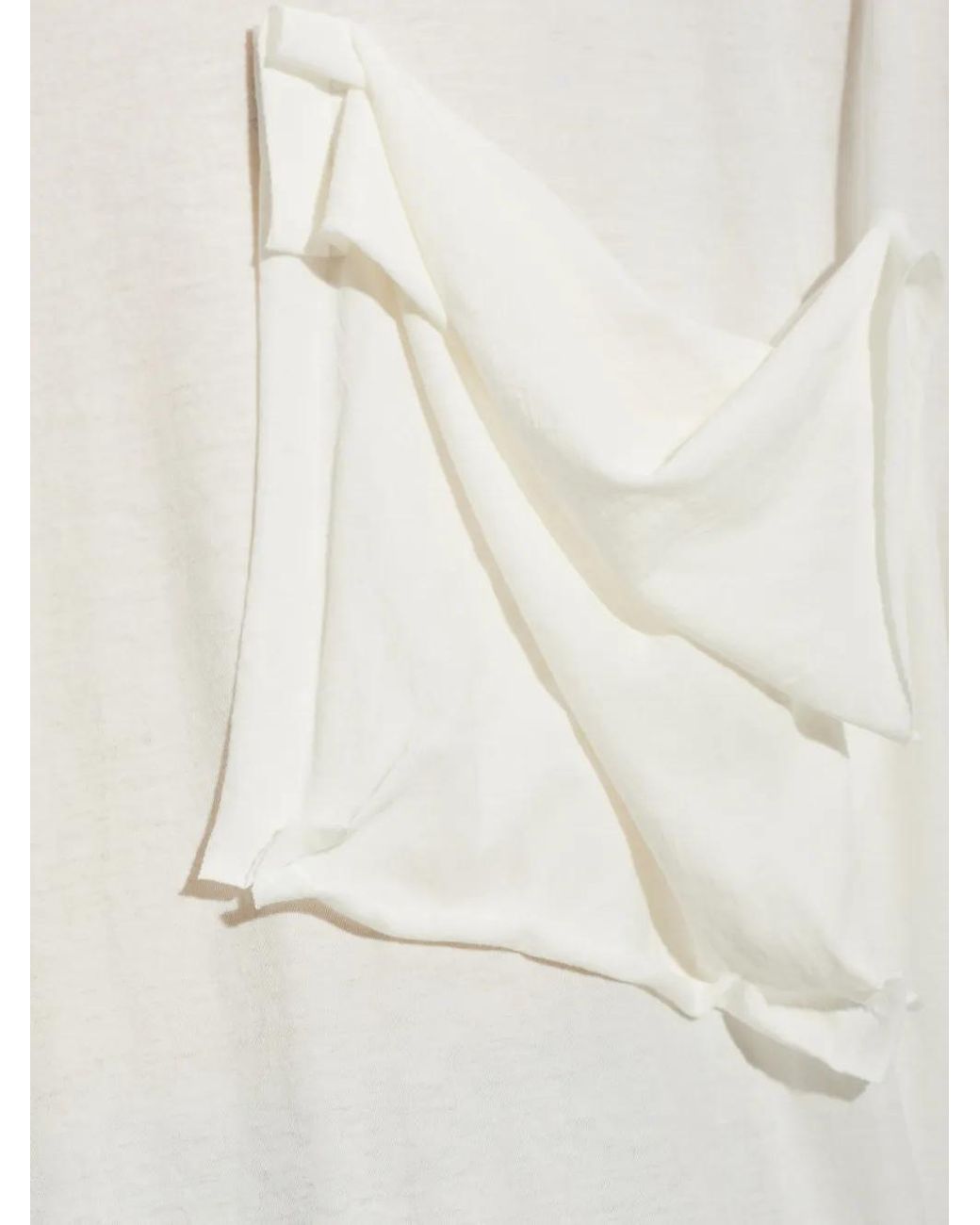 Yohji Yamamoto White Patch-Pocket Side-Slit T-Shirt for men