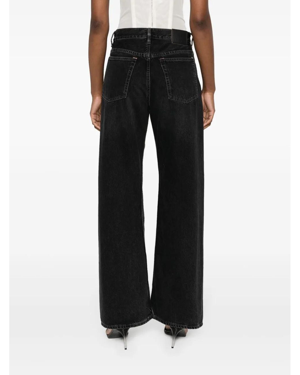 Acne Black Denim Cotton Jeans