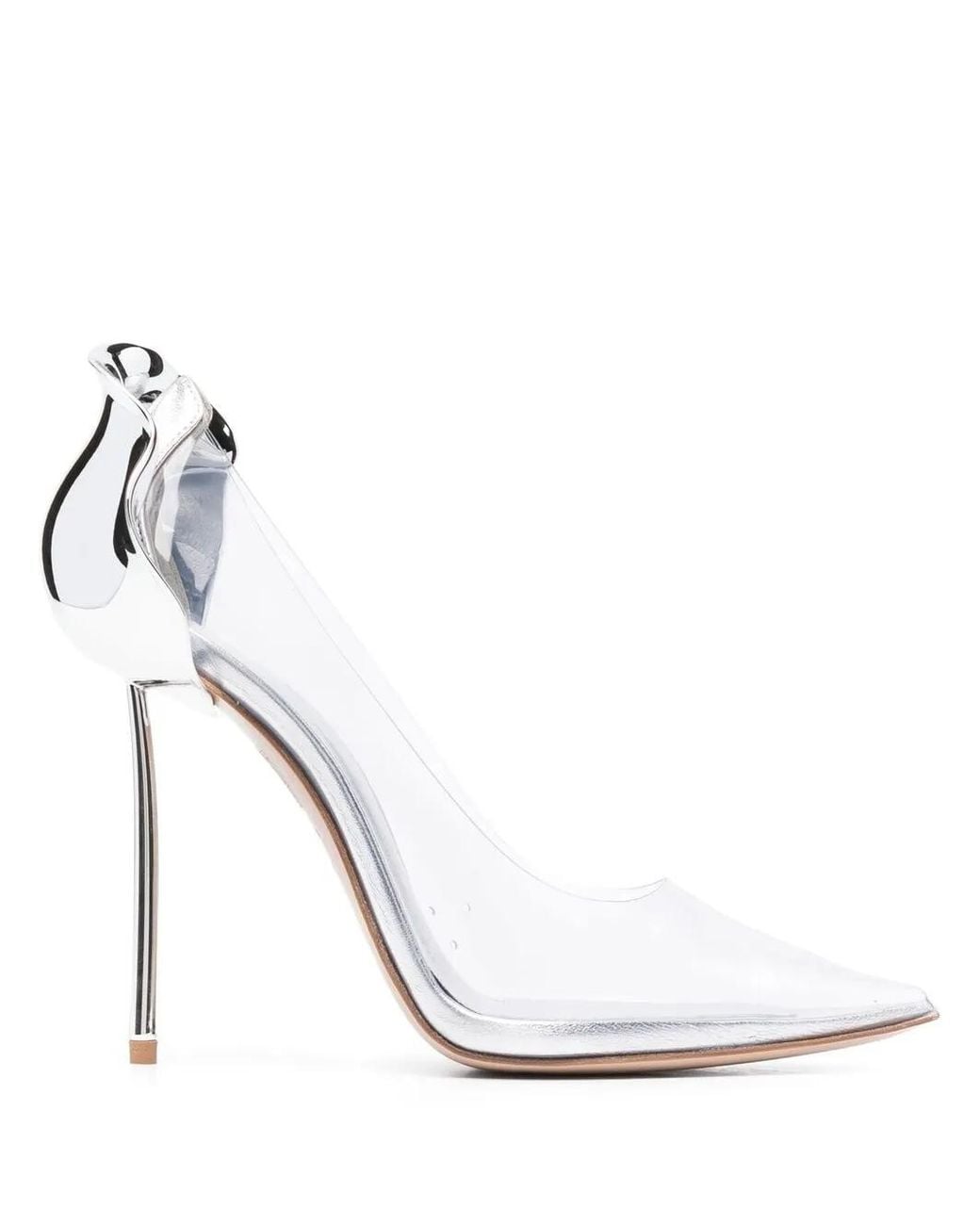Le Silla White Petalo Pointed Pumps