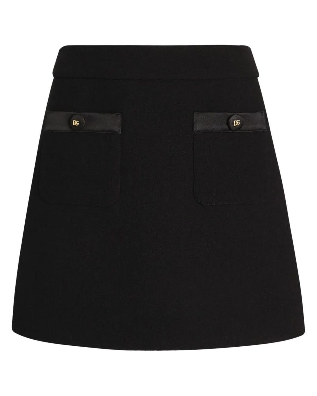 Dolce & Gabbana Black A-Line Mini Skirt