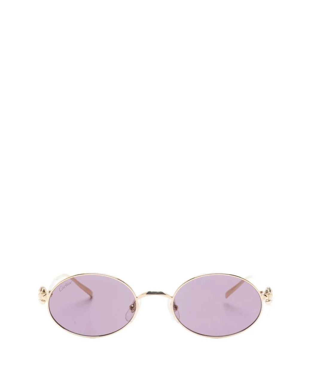Cartier Pink Oval-Frame Sunglasses