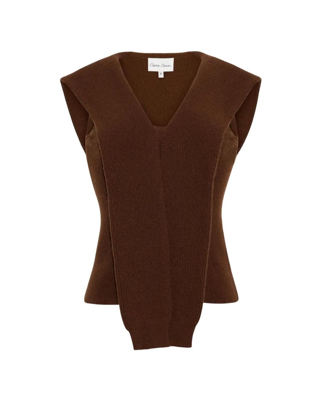 Cara Cara Brown Ember V-Neck Vest