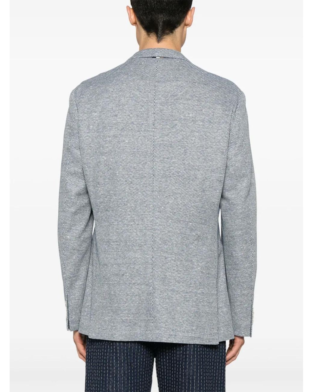 Boss Gray Patterned Blazer for men