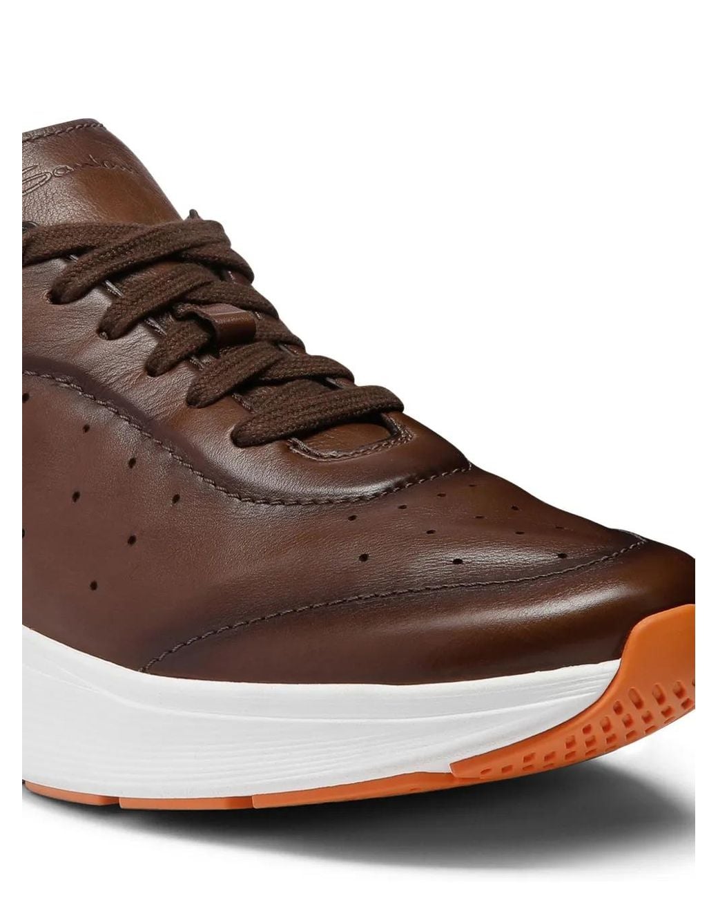 Santoni Brown Bounce Sneakers for men