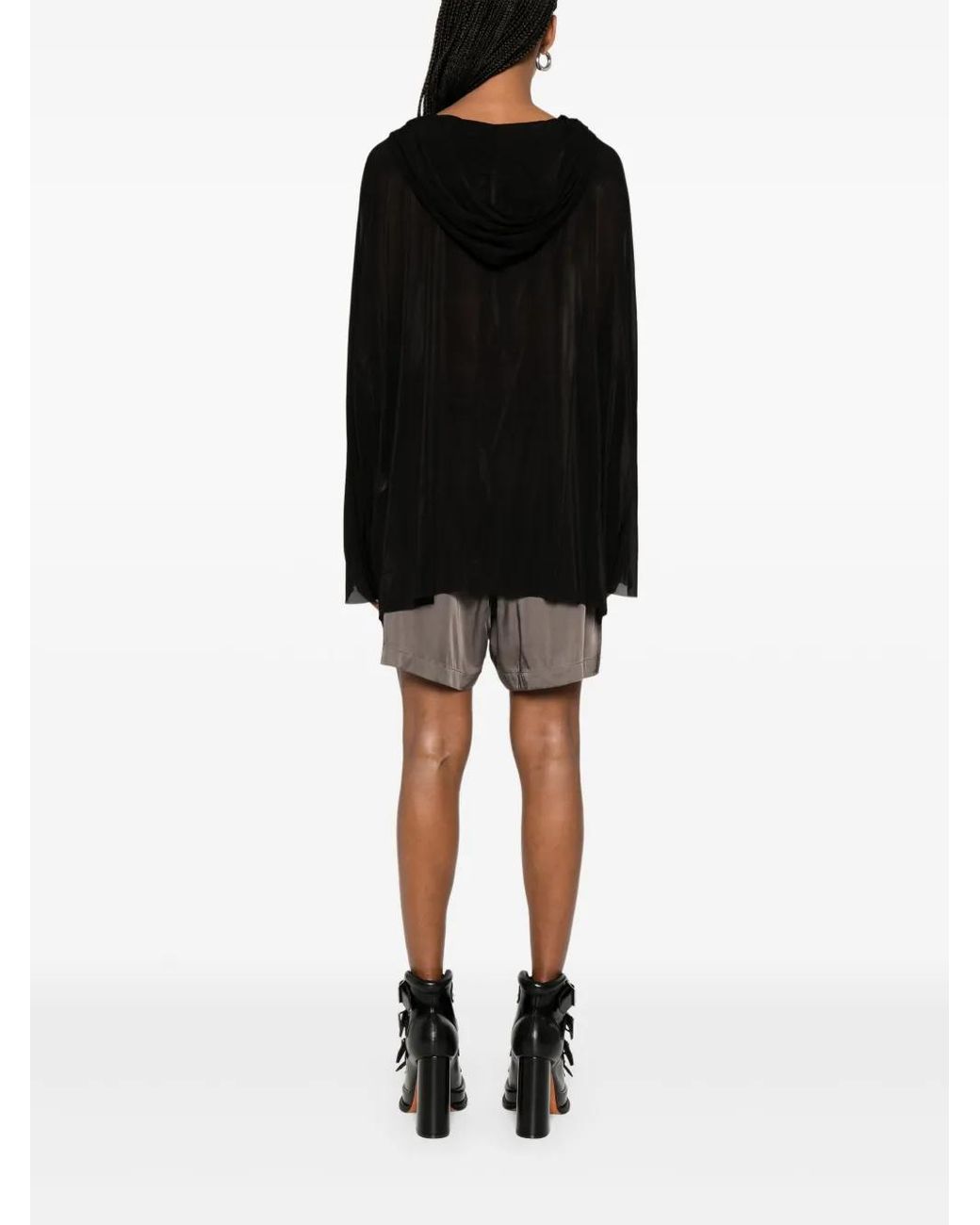 Rick Owens Black Hooded Tunic